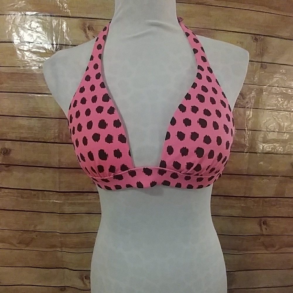 Victoria's Secret hot pink/black bikini top